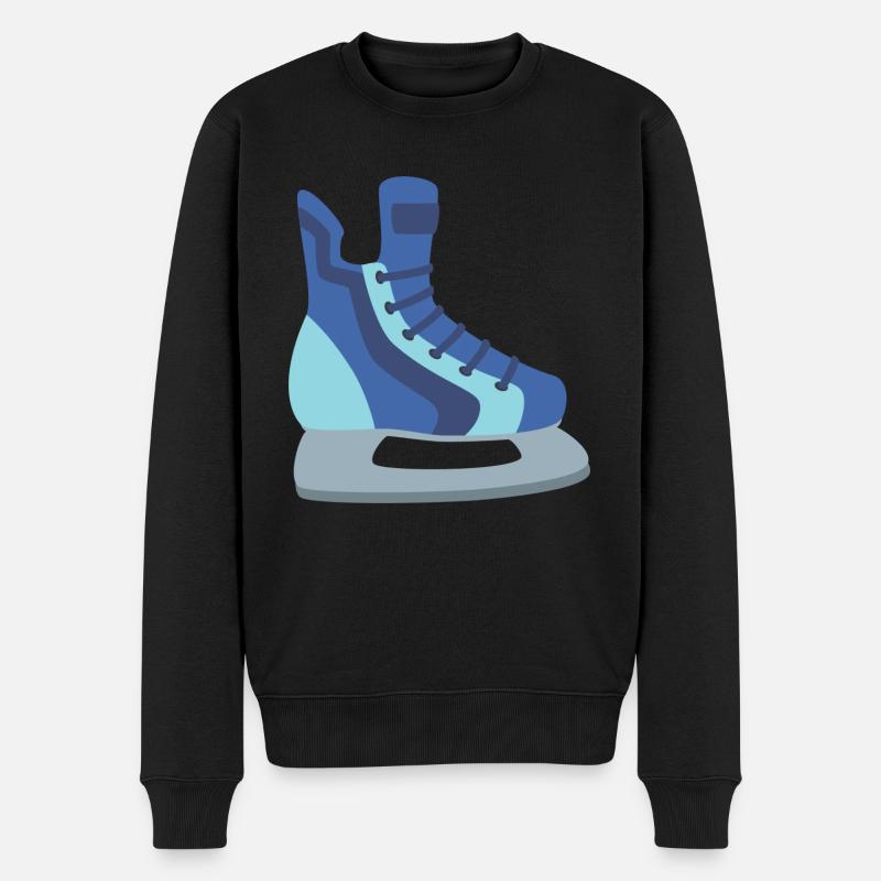patins sur glace - Pull Premium bio Homme - noir