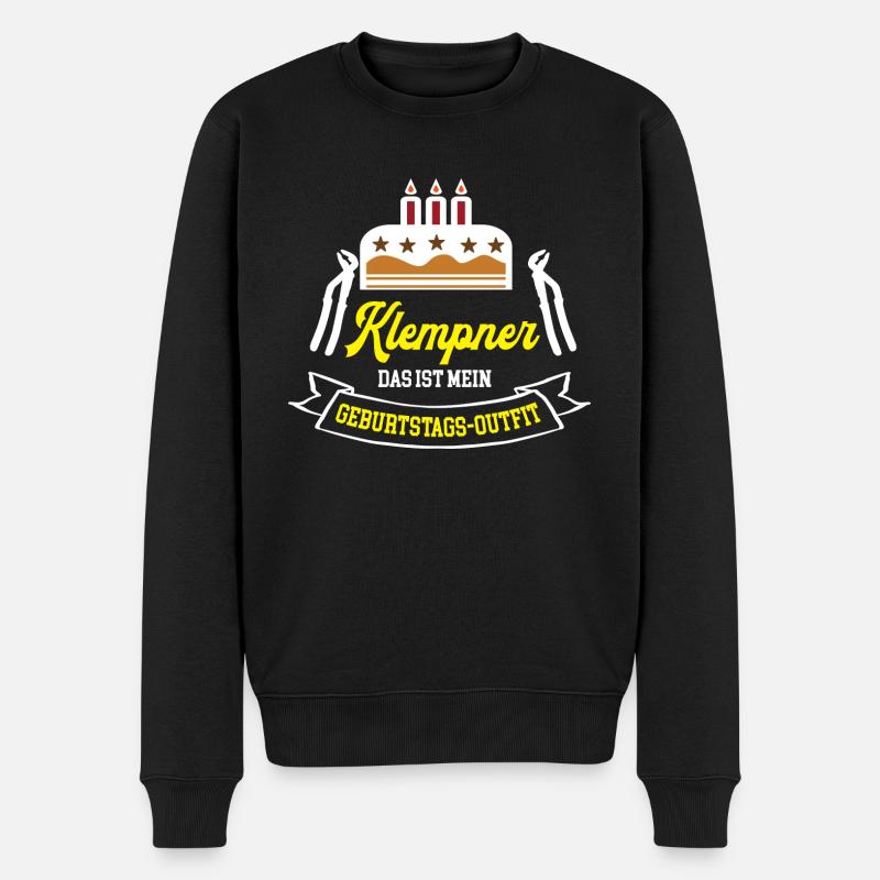Klempner Geburtstag Klempnerei Geburtstagsgeschenk - Männer Premium Bio Pullover - Schwarz