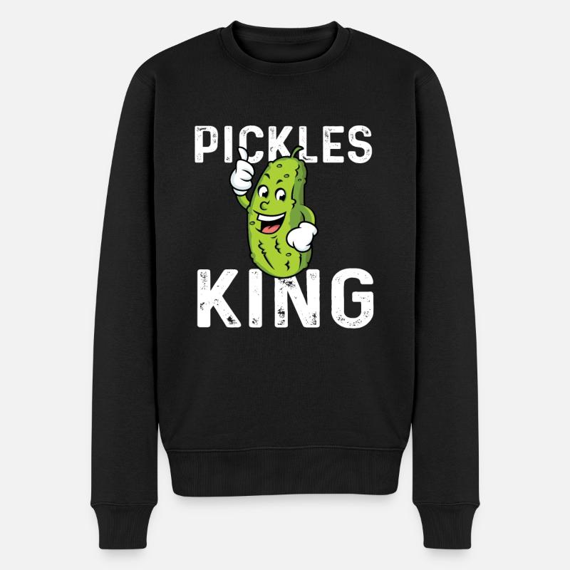 Gurken König Geschenk - Männer Premium Bio Pullover - Schwarz