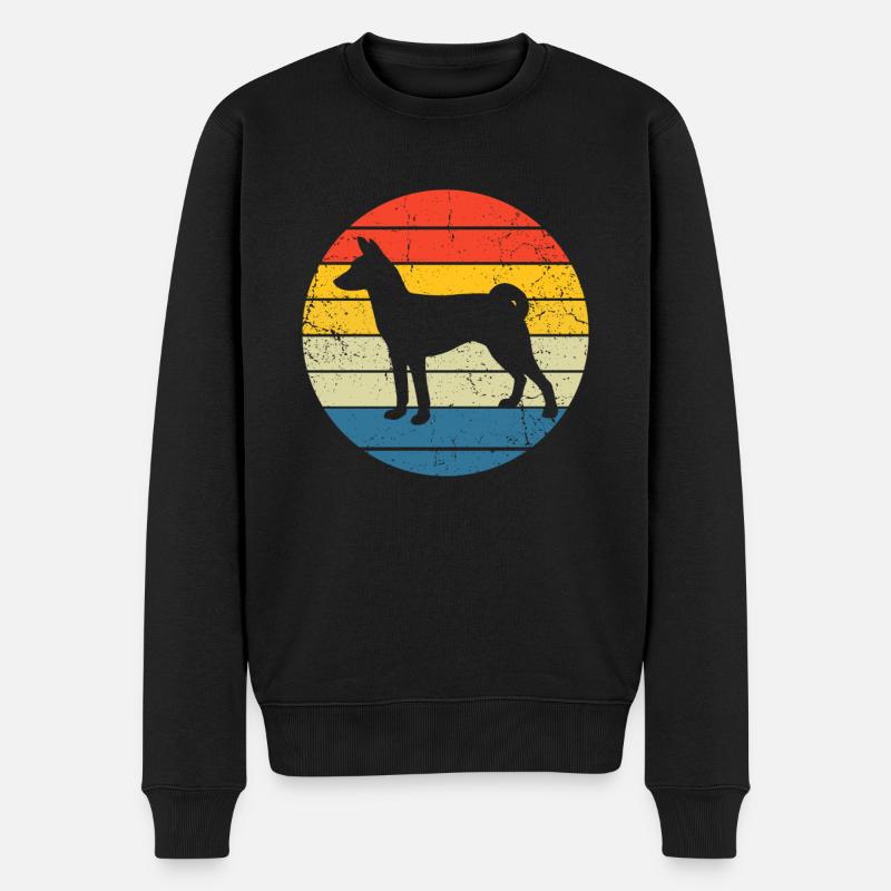 Basenji - Basenji Hund - Männer Premium Bio Pullover - Schwarz