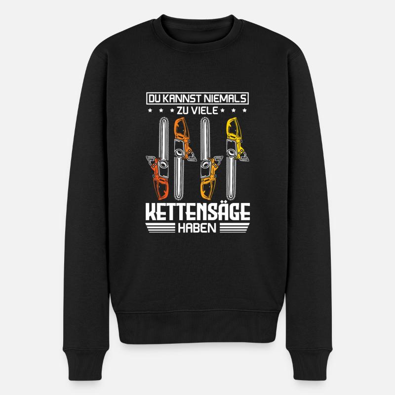 Du kannst niemals zu viele Kettensäge haben - Männer Premium Bio Pullover - Schwarz