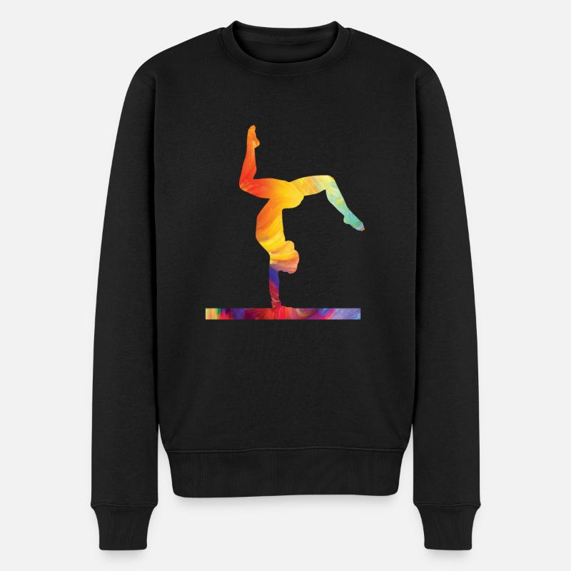Schwebebalken - Männer Premium Bio Pullover - Schwarz