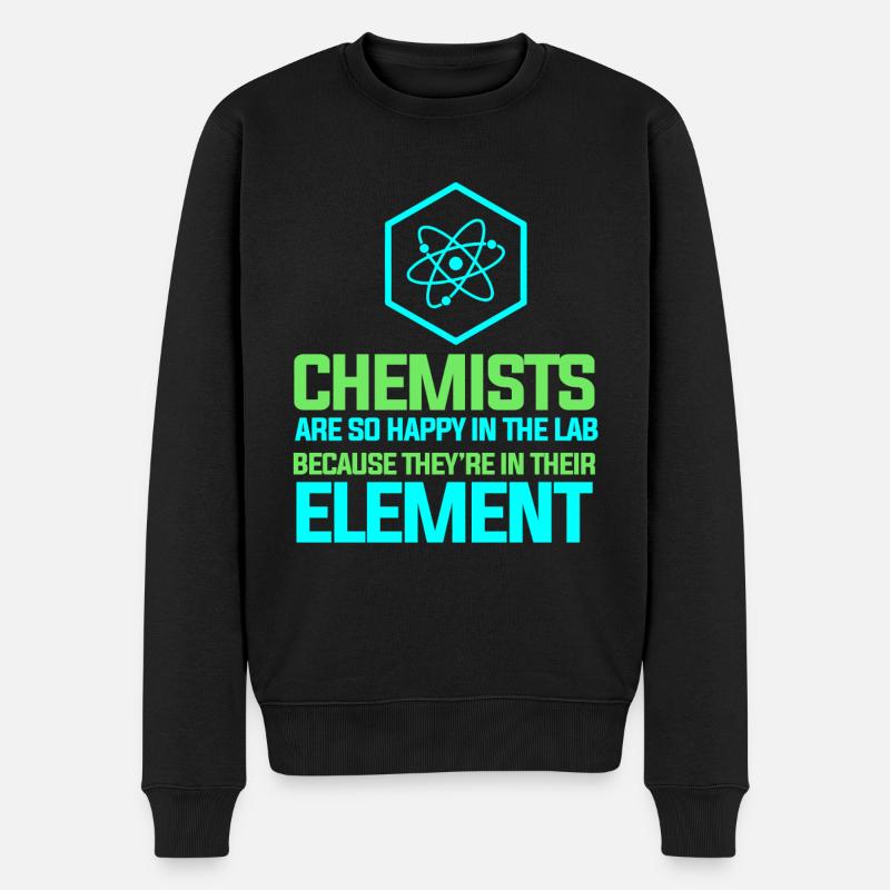 Chemie Chemiker Chemielehrer - Männer Premium Bio Pullover - Schwarz