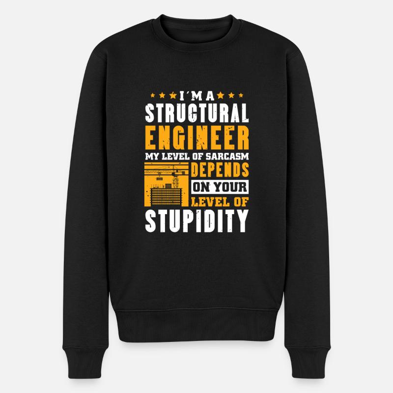 I´m a Structural Engineer - Männer Premium Bio Pullover - Schwarz