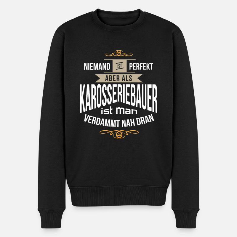 Karosseriebauer Fahrzeugbaumechaniker Geschenk - Männer Premium Bio Pullover - Schwarz