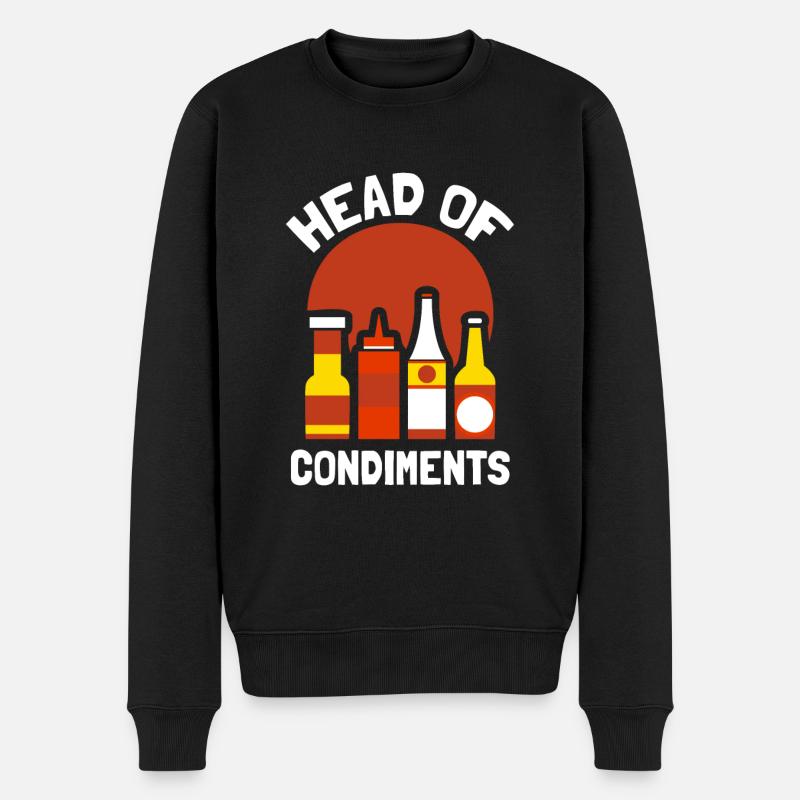 Head of Condiments - Männer Premium Bio Pullover - Schwarz