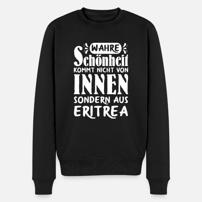 Wahre Schönheit Frau Eritrea - Männer Premium Bio Pullover - Schwarz