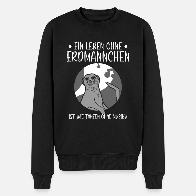 Ein Leben ohne Erdmännchen - Männer Premium Bio Pullover - Schwarz