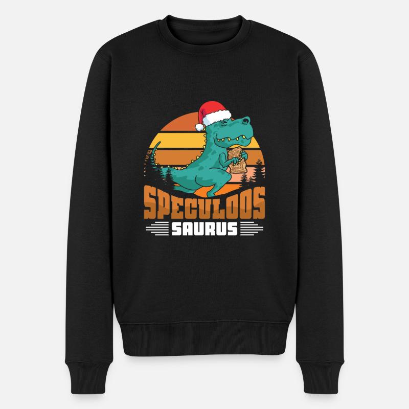 Speculoos Saurus - Männer Premium Bio Pullover - Schwarz
