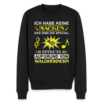 Waldhorn Waldhornspieler Hornist - Männer Premium Bio Pullover - Schwarz - Vorne - Nico (187cm)