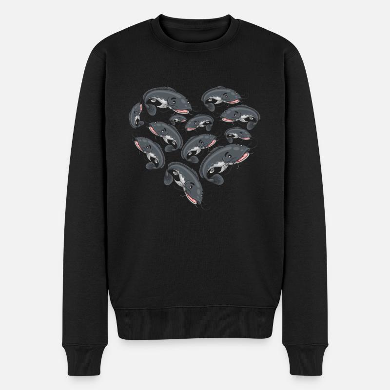 Herz Wels - Männer Premium Bio Pullover - Schwarz