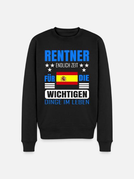 Rentner Rente Rentenbeginn Spanien - Männer Premium Bio Pullover - Schwarz