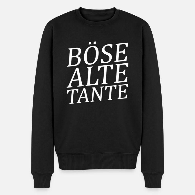 Böse Alte Tante - Männer Premium Bio Pullover - Schwarz