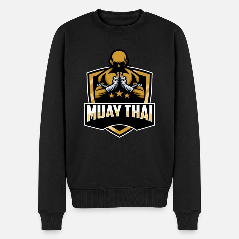 Muay Thai Boxen Thaiboxen Kickboxen Kickboxing MMA - Männer Premium Bio Pullover - Schwarz