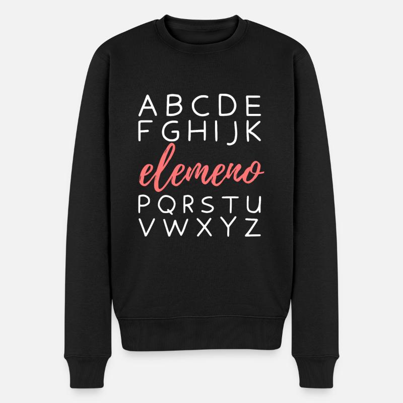 Alphabet elemeno - Enseignant - Pull Premium bio Homme - noir
