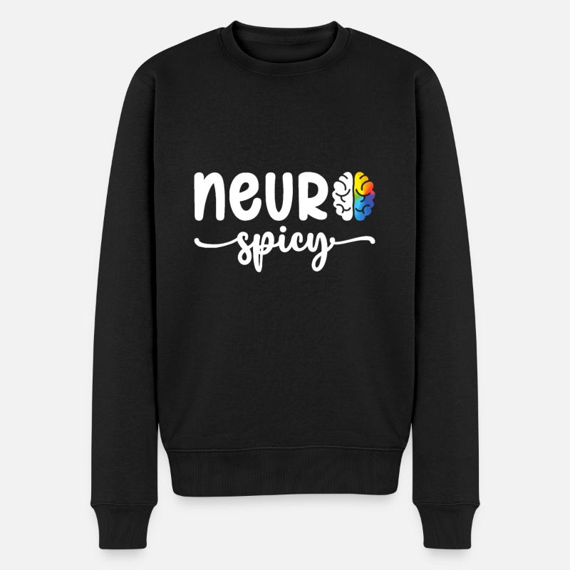 Cool Neurospicy Neuro Würzig Neurotypisch - Männer Premium Bio Pullover - Schwarz