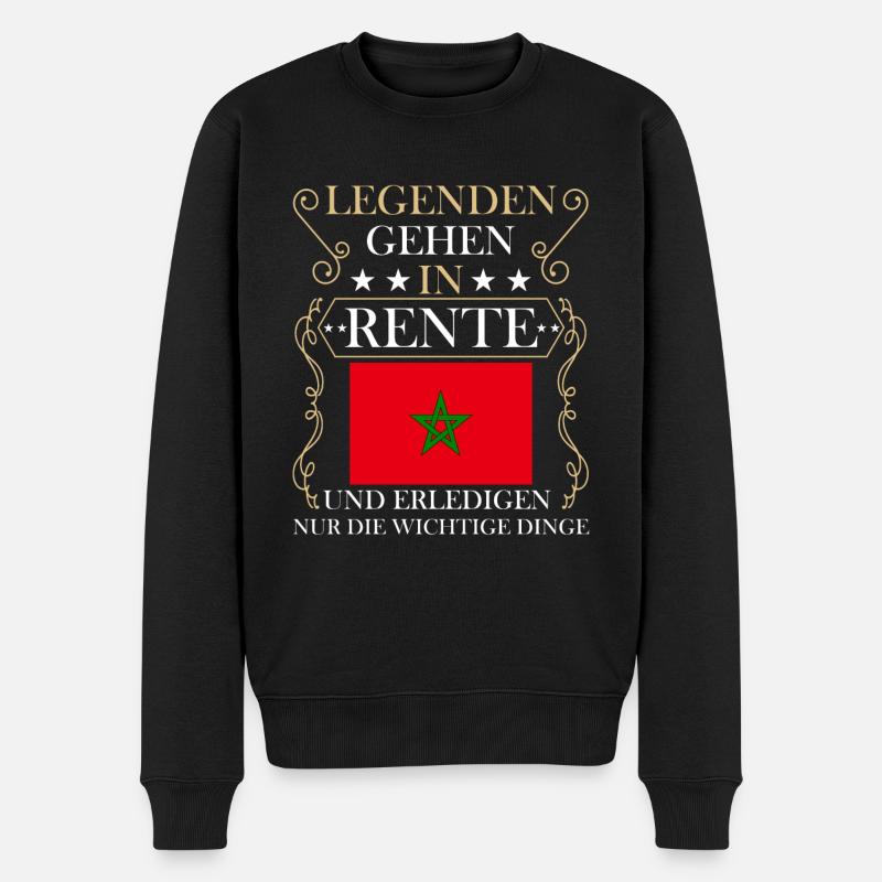 Rentner Rente Rentenbeginn Marokko - Männer Premium Bio Pullover - Schwarz