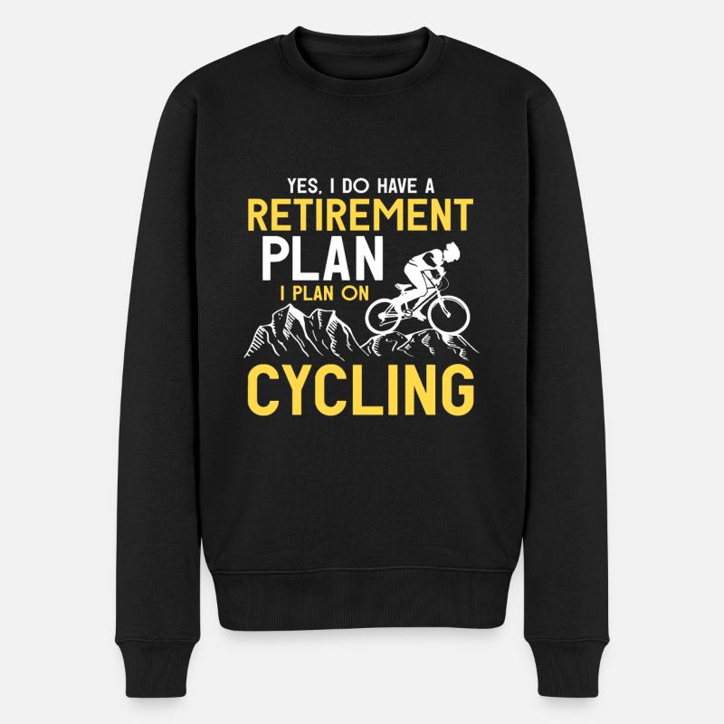 Retirement Plan Bicycle Cycling - Men's Premium Organic Jumper - black