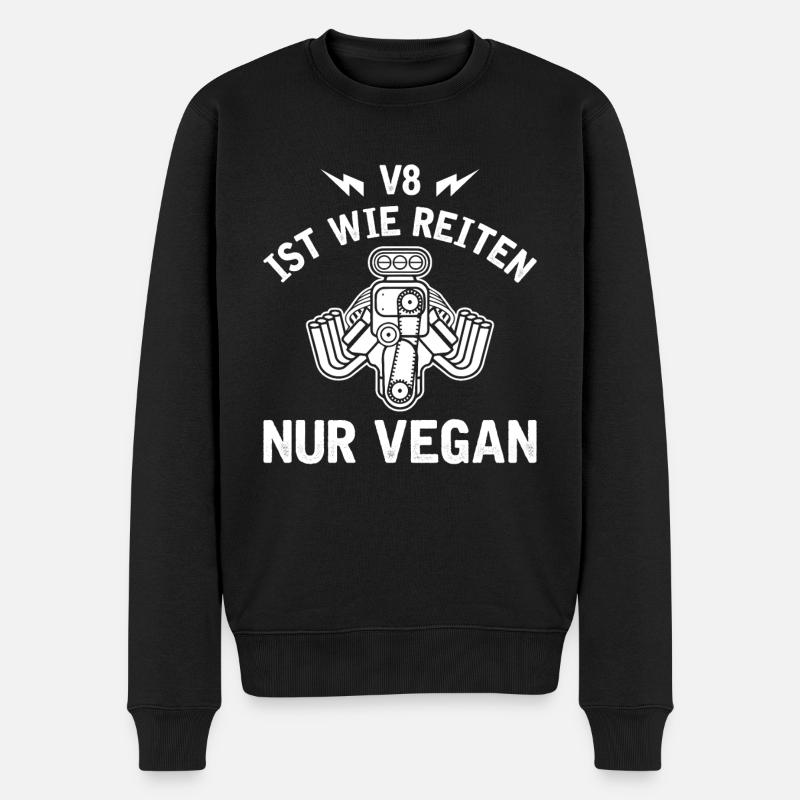 8 Zylinder Tuner Tuning V8 - Männer Premium Bio Pullover - Schwarz
