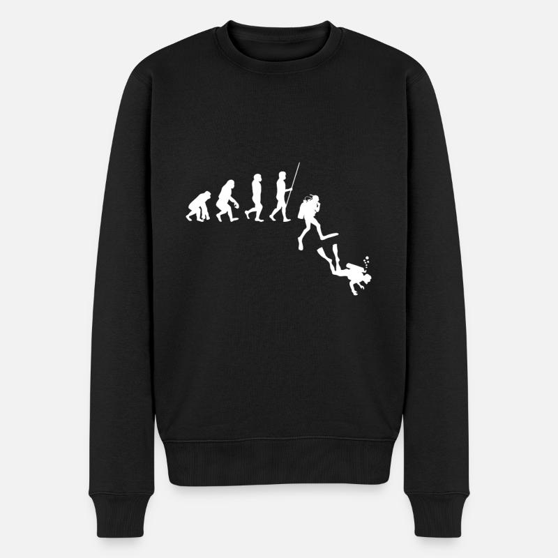 Évolution de la plongée | Évolution - Pull Premium bio Homme - noir