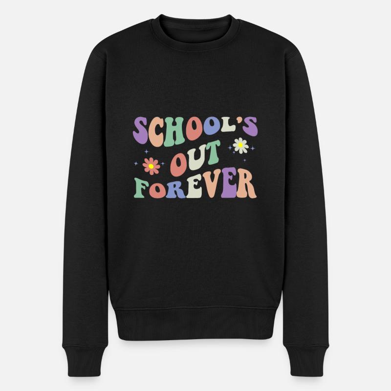 School's Out Forever Teacher Retirement Boho - Männer Premium Bio Pullover - Schwarz