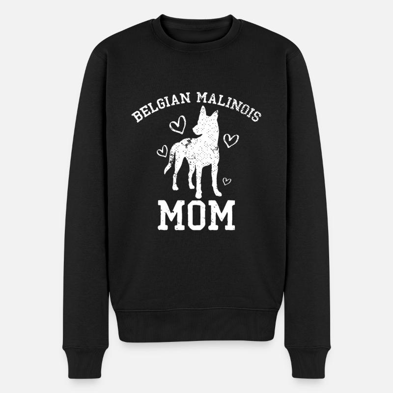 Hundebesitzer Belgischer Malinois Mama Muttertag - Männer Premium Bio Pullover - Schwarz