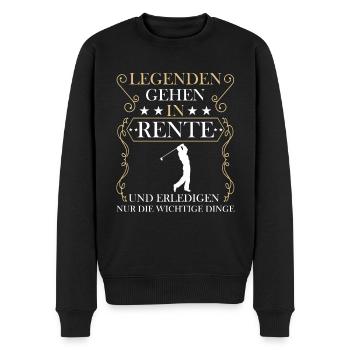 Rentner Rente Rentenbeginn Golf Golfer - Männer Premium Bio Pullover - Schwarz - Vorne - Nico (187cm)