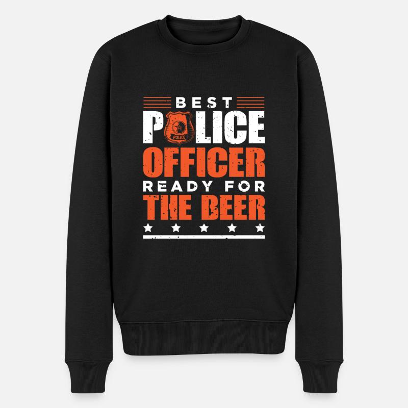 Polizei Polizist Polizeibeamte - Männer Premium Bio Pullover - Schwarz