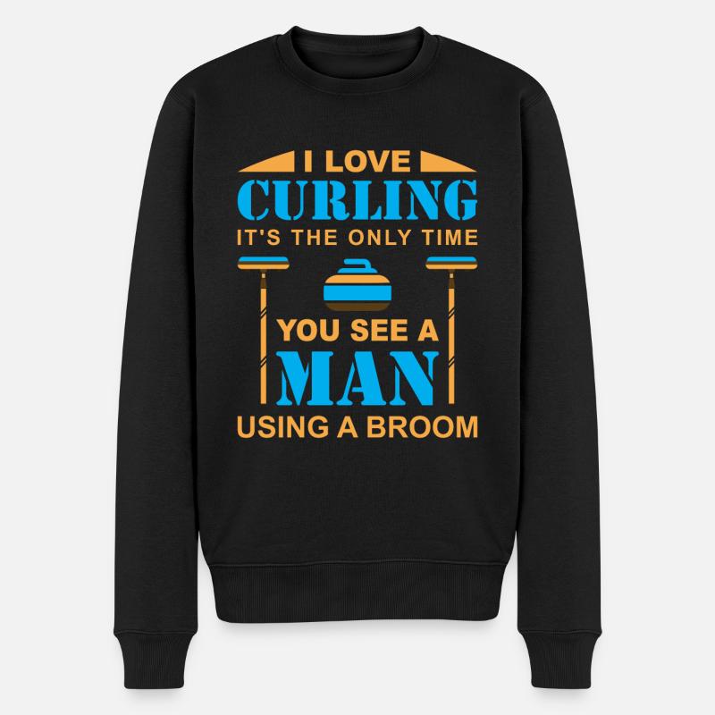 J’adore le curling - Pull Premium bio Homme - noir