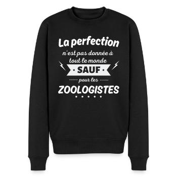 La perfection n est pas donnée sauf zoologiste - Pull Premium bio Homme - noir - Devant - Nico (187cm)