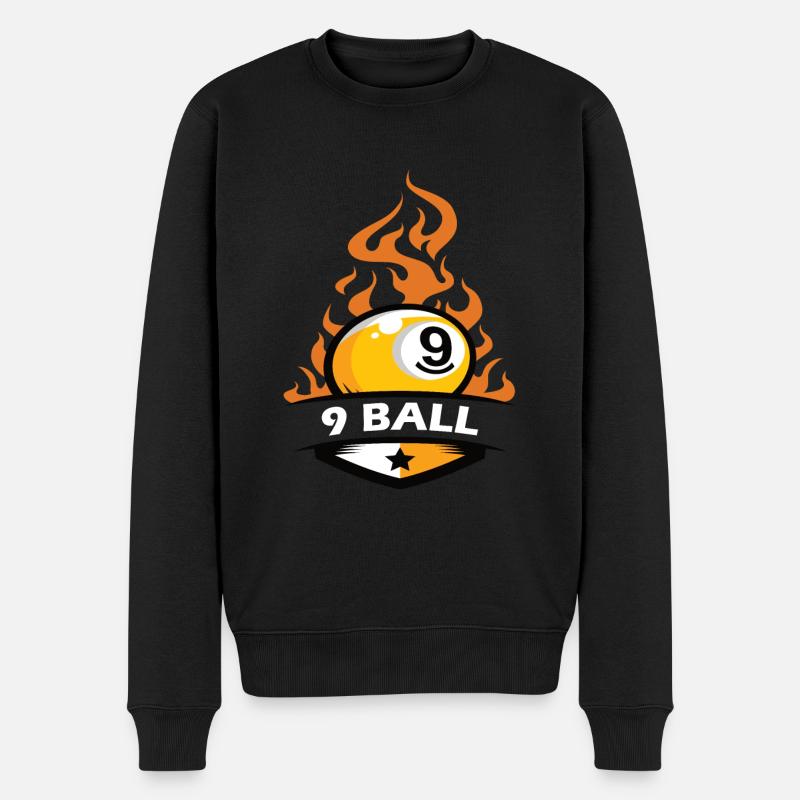 9 Ball - Männer Premium Bio Pullover - Schwarz