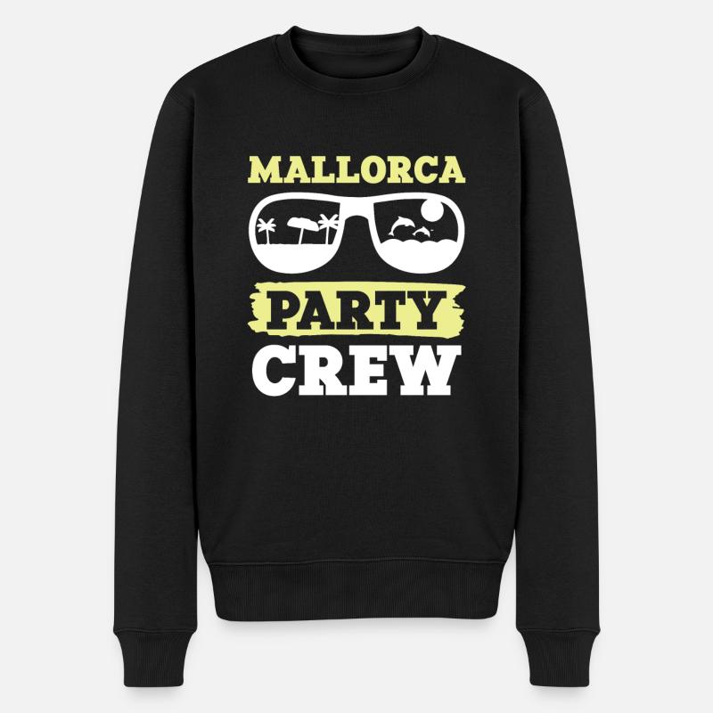 Mallorca Party Crew - Männer Premium Bio Pullover - Schwarz