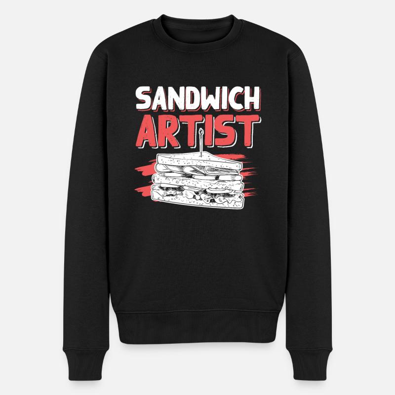 sandwich 2 - Pull Premium bio Homme - noir
