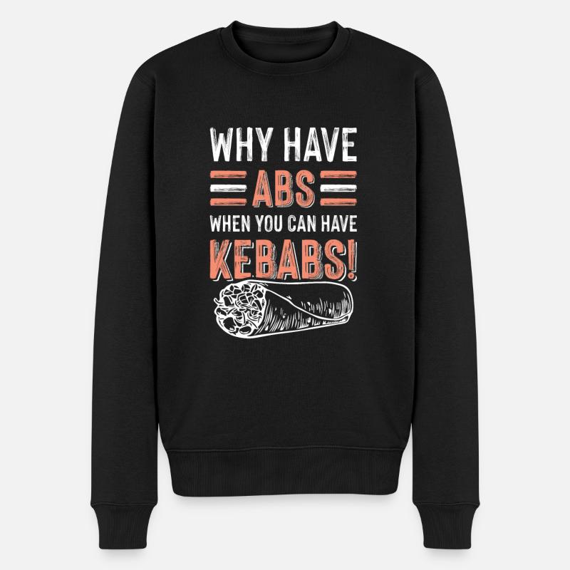 Kebab Döner lecker - Männer Premium Bio Pullover - Schwarz