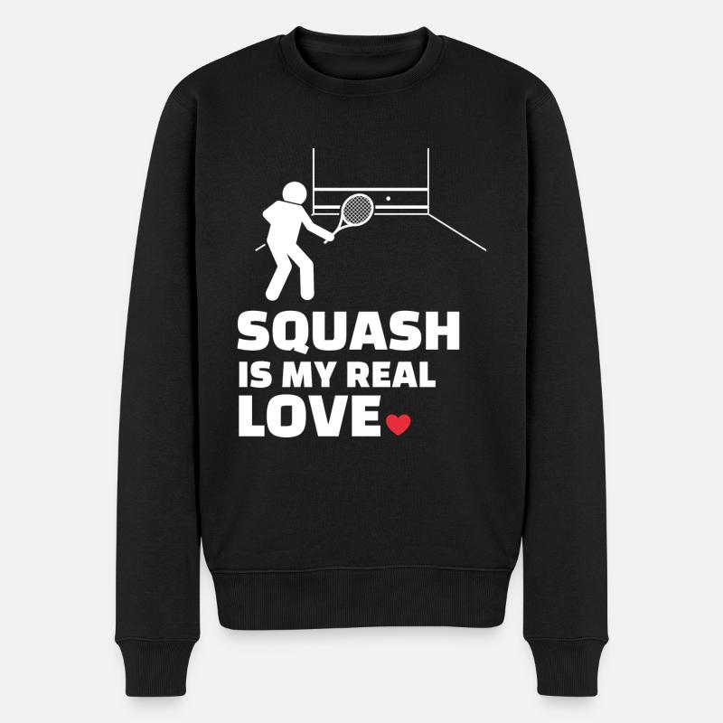 Ich Liebe squash - Männer Premium Bio Pullover - Schwarz