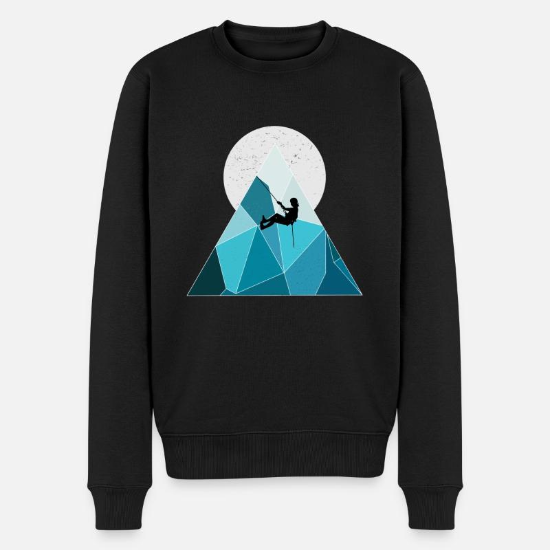 Klettern - Männer Premium Bio Pullover - Schwarz