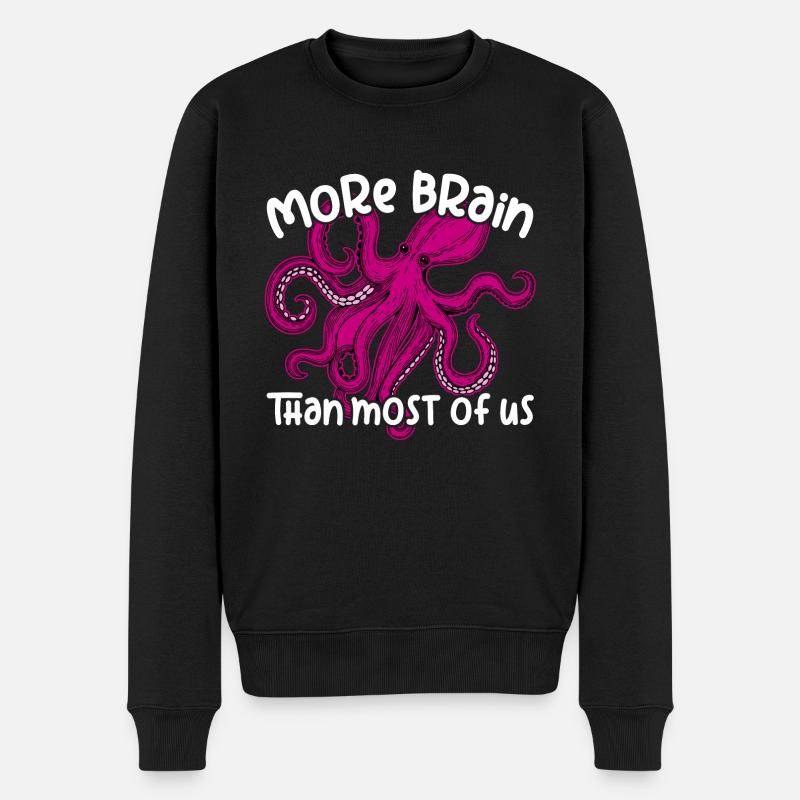 Pieuvres intelligentes - Big Octopus - Pull Premium bio Homme - noir