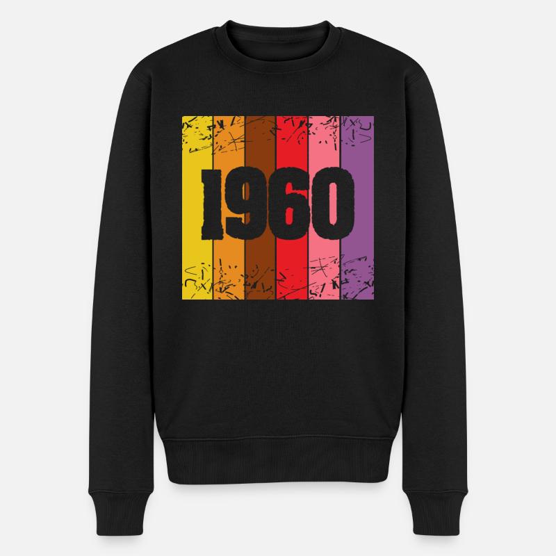 1960 - Männer Premium Bio Pullover - Schwarz