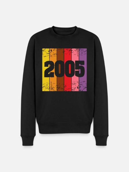 Born in 2005 - Men's Premium Organic Jumper - black