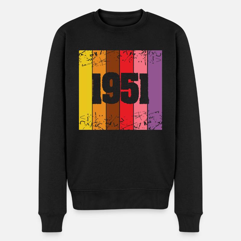 1951 - Männer Premium Bio Pullover - Schwarz