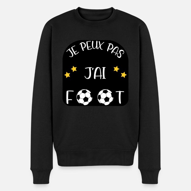 J'peux pas, j'ai foot ! - Pull Premium bio Homme - noir