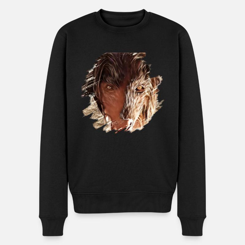 Krampus Percht Devil 2317 - Men's Premium Organic Jumper - black