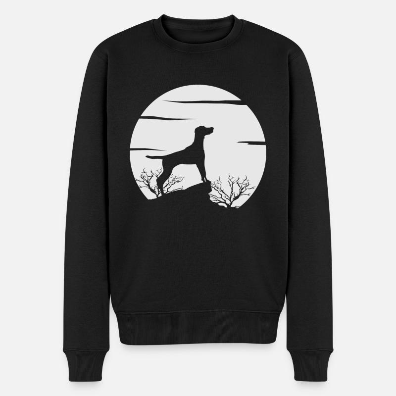 Vizsla - Männer Premium Bio Pullover - Schwarz