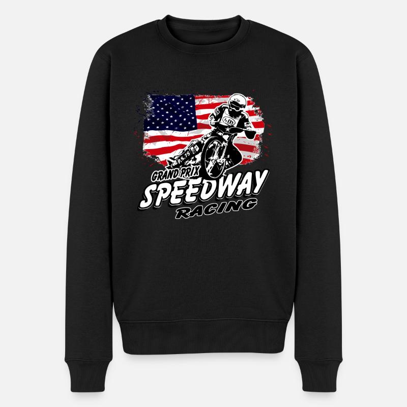 Speedway - USA Flag - Pull Premium bio Homme - noir
