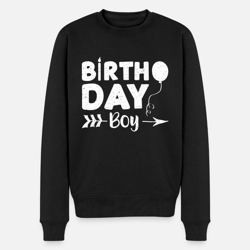 Birthday Boy - Birthday - Männer Premium Bio Pullover - Schwarz
