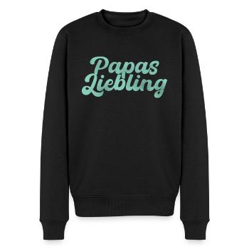 Papas Liebling bester Vater Geschenk - Männer Premium Bio Pullover - Schwarz - Vorne - Nico (187cm)