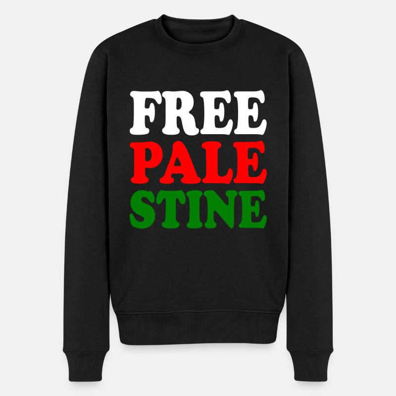 Free palestine - Pull Premium bio Homme - noir