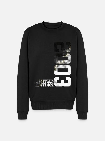 23RD BIRTHDAY LIMITED EDITION 2003 - Men's Premium Organic Jumper - black