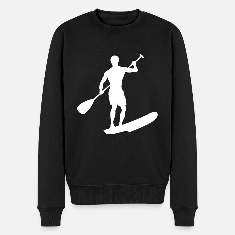 SUP Sportler Design - Männer Premium Bio Pullover - Schwarz