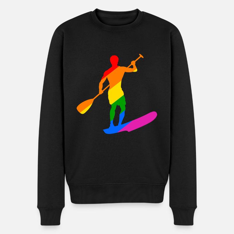 LGBTQ Stand Up Paddling - Männer Premium Bio Pullover - Schwarz